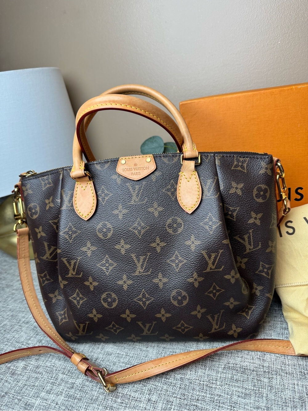 Louis Vuitton Monogram Canvas Satchel with Vachetta Trim